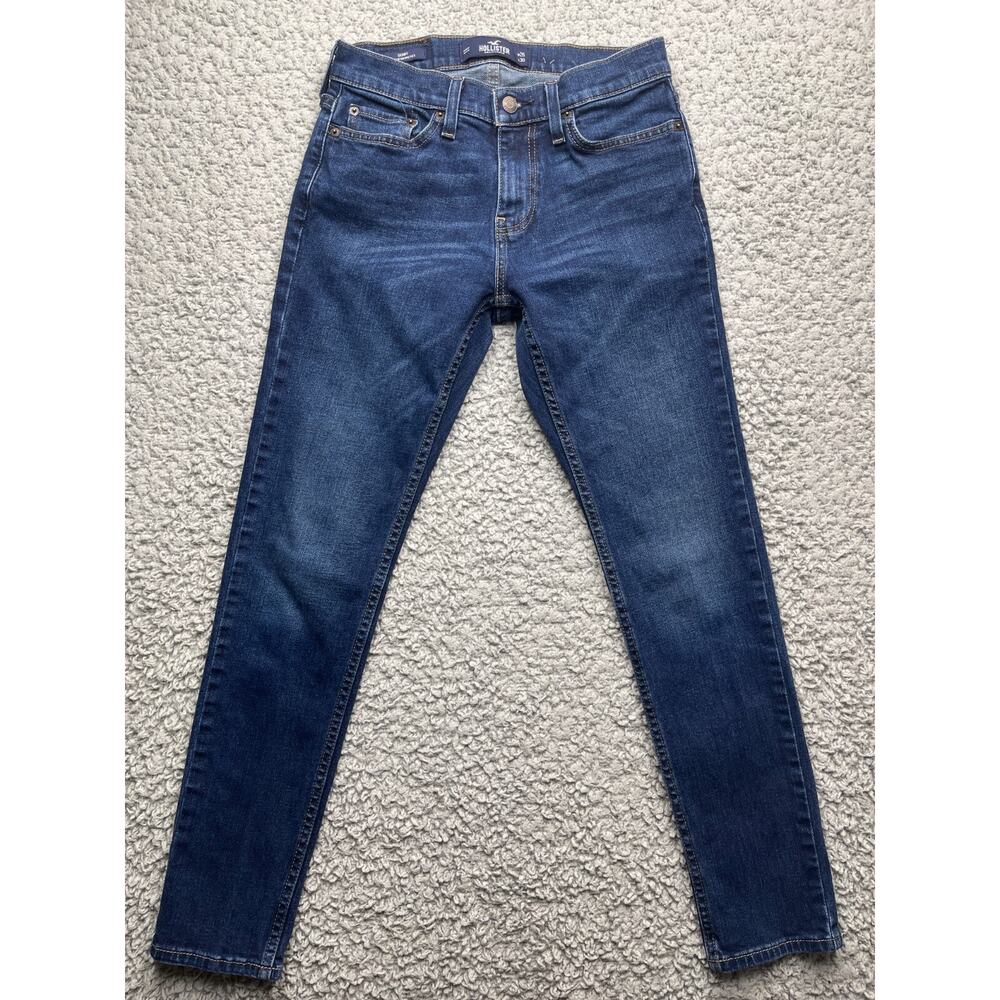 Hollister Jeans Womens 26X30 Blue Epic Flex Skinny Mid-Rise 28x28" Measurements - Picture 3 of 11
